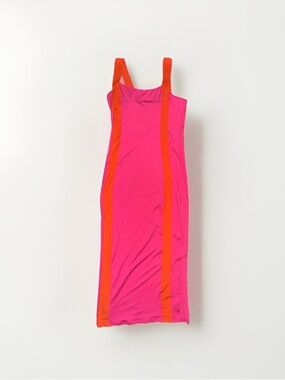 SHEIN Pink Dress with Orange Stripe Accents - Women